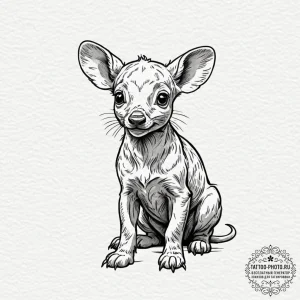 Tattoo design a simple line drawing of a chil... - эскиз тату (№1752132672_0, 10.07.2025 07:31) — tattoo-photo.ru