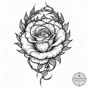 Tattoo design an uroboros serpent with a body... - эскиз тату (№1752133336_0, 10.07.2025 07:42) — tattoo-photo.ru