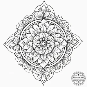 Tattoo design a stylized tree of life where t... - эскиз тату (№1752134009_0, 10.07.2025 07:53) — tattoo-photo.ru