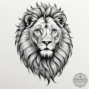 Tattoo sketch a subtle leo lion outline, with... - эскиз тату (№1752134675_0, 10.07.2025 08:04) — tattoo-photo.ru