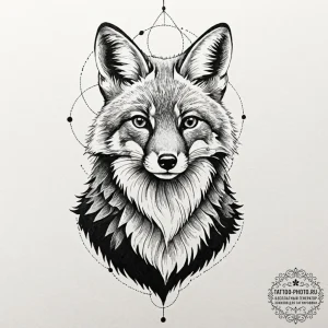 Tattoo sketch a geometric animal silhouette (... - эскиз тату (№1752136641_0, 10.07.2025 08:37) — tattoo-photo.ru