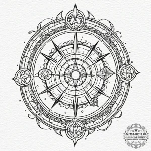 Tattoo design a zodiac symbol as a broken mir... - эскиз тату (№1752139484_0, 10.07.2025 09:24) — tattoo-photo.ru