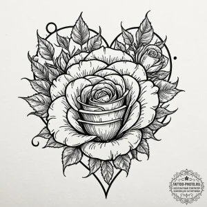 Tattoo sketch a minimalist heart outline., in... - эскиз тату (№1752140686_0, 10.07.2025 09:44) — tattoo-photo.ru