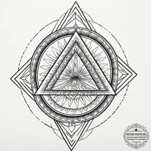 Linework tattoo of the tyrell corporation's p... - эскиз тату (№1752141188_0, 10.07.2025 09:53) — tattoo-photo.ru