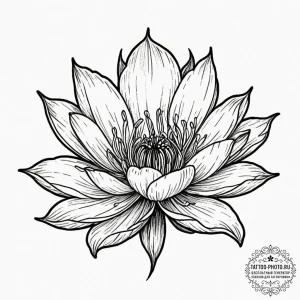 Tattoo sketch a flower bud, with its petals s... - эскиз тату (№1752142020_0, 10.07.2025 10:07) — tattoo-photo.ru