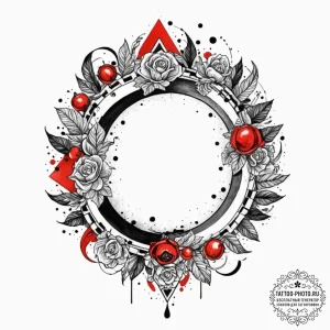 Tattoo design a stylized portal to another di... - эскиз тату (№1752143356_0, 10.07.2025 10:29) — tattoo-photo.ru