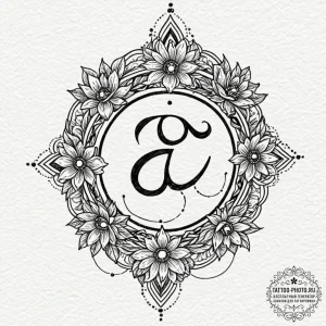 Tattoo design a spiritual symbol (e.g., ohm,... - эскиз тату (№1752144780_0, 10.07.2025 10:53) — tattoo-photo.ru