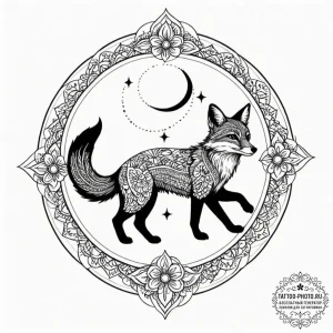Tattoo design a crescent moon with a shadowy... - эскиз тату (№1752145868_0, 10.07.2025 11:11) — tattoo-photo.ru