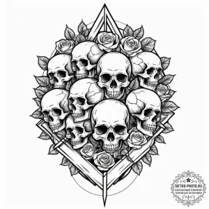 Tattoo sketch a silhouette of soldiers standi... - эскиз тату (№1752146587_0, 10.07.2025 11:23) — tattoo-photo.ru