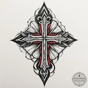 Tattoo sketch a crossfit-inspired symbol of s... - эскиз тату (№1752146975_0, 10.07.2025 11:29) — tattoo-photo.ru