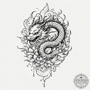 Tattoo design a small, ethereal cloud with a... - эскиз тату (№1752147050_0, 10.07.2025 11:30) — tattoo-photo.ru