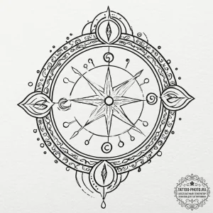 Tattoo sketch a zodiac symbol with water drop... - эскиз тату (№1752148174_0, 10.07.2025 11:49) — tattoo-photo.ru