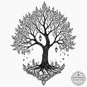 A beautiful linework tattoo sketch of the whi... - эскиз тату (№1752148770_0, 10.07.2025 11:59) — tattoo-photo.ru