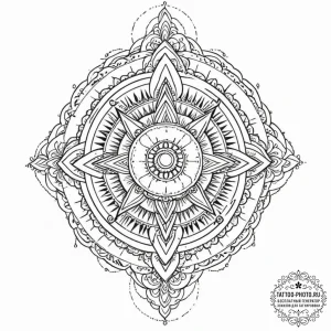 Tattoo sketch an intricate fantasy lock with... - эскиз тату (№1752156745_0, 10.07.2025 14:12) — tattoo-photo.ru