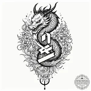 58. tattoo sketch: "mir" rune subtly incorpor... - эскиз тату (№1752157654_0, 10.07.2025 14:27) — tattoo-photo.ru