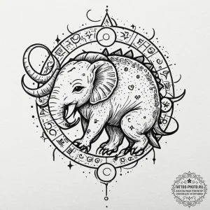Tattoo design a simplified, cute version of t... - эскиз тату (№1752158508_0, 10.07.2025 14:41) — tattoo-photo.ru