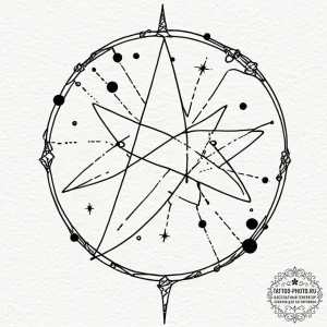 Tattoo sketch a minimalist constellation of a... - эскиз тату (№1752159108_0, 10.07.2025 14:51) — tattoo-photo.ru