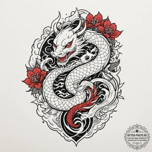 Lilith's sigil, tattoo line art, irezumi japa... - эскиз тату (№1752159536_0, 10.07.2025 14:58) — tattoo-photo.ru