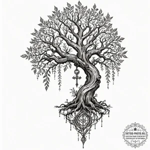 126. tattoo sketch: the rune "rod," depicted... - эскиз тату (№1752159963_0, 10.07.2025 15:06) — tattoo-photo.ru