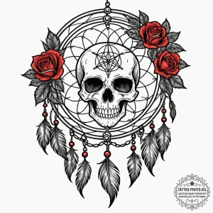 Tattoo design a crescent moon with a delicate... - эскиз тату (№1752164626_0, 10.07.2025 16:23) — tattoo-photo.ru