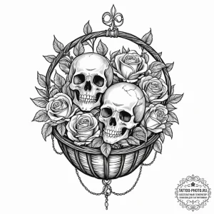 Tattoo sketch a delicate, woven basket patter... - эскиз тату (№1752166047_0, 10.07.2025 16:47) — tattoo-photo.ru