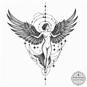 Tattoo sketch a human silhouette with a singl... - эскиз тату (№1752166201_0, 10.07.2025 16:50) — tattoo-photo.ru
