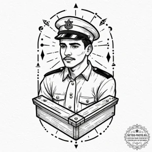 Linework tattoo of the gom jabbar and the box... - эскиз тату (№1752166759_0, 10.07.2025 16:59) — tattoo-photo.ru
