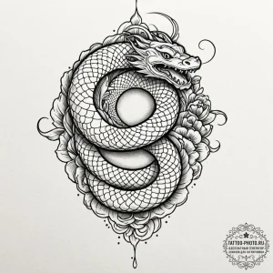 Tattoo design a single, unblinking snake's ey... - эскиз тату (№1752167268_0, 10.07.2025 17:07) — tattoo-photo.ru