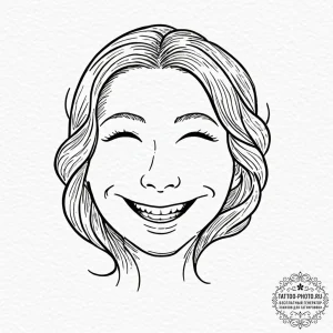 A watercolor sketch of the creepy "smile" fro... - эскиз тату (№1752168296_0, 10.07.2025 17:24) — tattoo-photo.ru