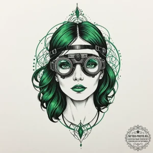 Tattoo design a stylized night vision goggles... - эскиз тату (№1752171647_0, 10.07.2025 18:20) — tattoo-photo.ru