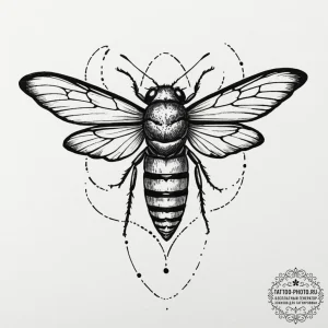 Tattoo design a cicada with wings that look l... - эскиз тату (№1752171899_0, 10.07.2025 18:24) — tattoo-photo.ru