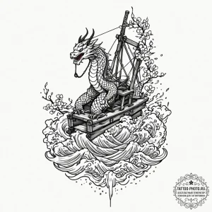 Tattoo sketch a medieval trebuchet or catapul... - эскиз тату (№1752172405_0, 10.07.2025 18:33) — tattoo-photo.ru
