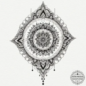 Tattoo sketch a delicate, intricate lace patt... - эскиз тату (№1752173502_0, 10.07.2025 18:51) — tattoo-photo.ru