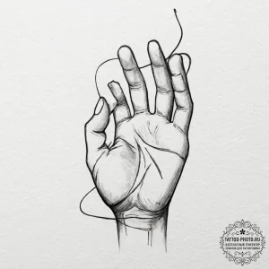 Tattoo design a flowing line that subtly high... - эскиз тату (№1752175532_0, 10.07.2025 19:25) — tattoo-photo.ru