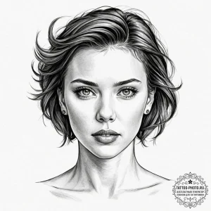 A graphic novel style portrait of the alien f... - эскиз тату (№1752176291_0, 10.07.2025 19:38) — tattoo-photo.ru
