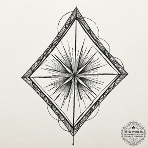 Tattoo sketch an abstract shape that represen... - эскиз тату (№1752178552_0, 10.07.2025 20:15) — tattoo-photo.ru