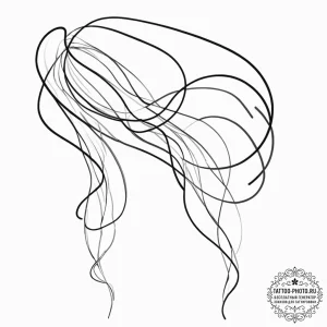 Tattoo sketch a delicate, transparent curtain... - эскиз тату (№1752179474_0, 10.07.2025 20:31) — tattoo-photo.ru