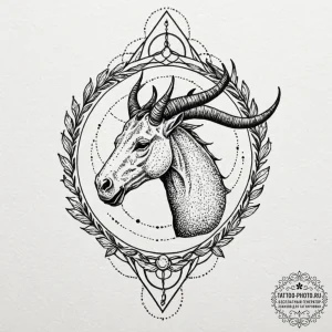 Linework tattoo of the mudhorn signet given t... - эскиз тату (№1752179979_0, 10.07.2025 20:39) — tattoo-photo.ru
