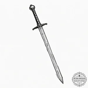 Tattoo design a tiny pixelated sword linework... - эскиз тату (№1752183074_0, 10.07.2025 21:31) — tattoo-photo.ru