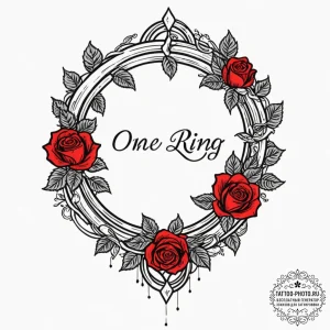 The "one ring" with inscription, tattoo line... - эскиз тату (№1752183995_0, 10.07.2025 21:46) — tattoo-photo.ru