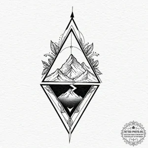 Tattoo design: a geometric tattoo of mokosh's... - эскиз тату (№1752185089_0, 10.07.2025 22:04) — tattoo-photo.ru