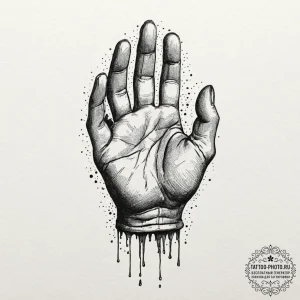 Tattoo sketch a pair of powerful, working han... - эскиз тату (№1752185760_0, 10.07.2025 22:16) — tattoo-photo.ru