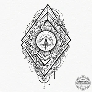 Tattoo design a stylized capture card with da... - эскиз тату (№1752186689_0, 10.07.2025 22:31) — tattoo-photo.ru