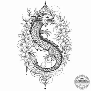 Tattoo sketch a series of interconnected geom... - эскиз тату (№1752187529_0, 10.07.2025 22:45) — tattoo-photo.ru