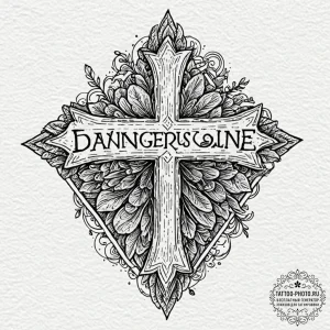 Tattoo sketch the words 'it's dangerous to go... - эскиз тату (№1752187697_0, 10.07.2025 22:48) — tattoo-photo.ru