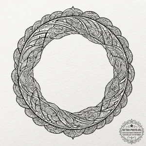 Tattoo sketch a stylized 'ouroboros' for eter... - эскиз тату (№1752191484_0, 10.07.2025 23:51) — tattoo-photo.ru