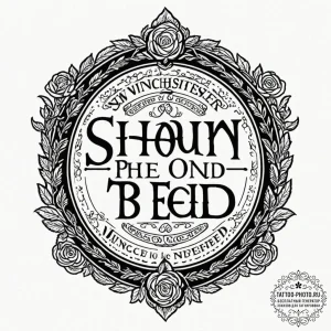 A linework tattoo of the winchester pub sign... - эскиз тату (№1752192241_0, 11.07.2025 00:04) — tattoo-photo.ru