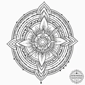 Tattoo sketch a labyrinth where the center is... - эскиз тату (№1752192993_0, 11.07.2025 00:16) — tattoo-photo.ru