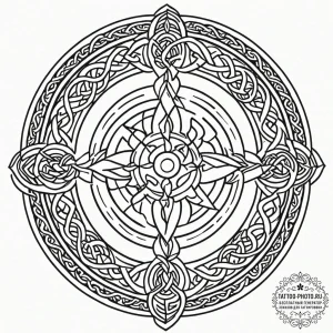 Tattoo design a zodiac symbol formed by inter... - эскиз тату (№1752193160_0, 11.07.2025 00:19) — tattoo-photo.ru
