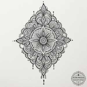 Tattoo design a small, abstract brushstroke r... - эскиз тату (№1752193830_0, 11.07.2025 00:30) — tattoo-photo.ru